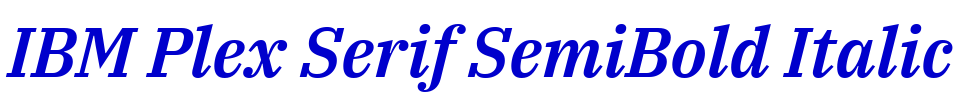 IBM Plex Serif SemiBold Italic fuente